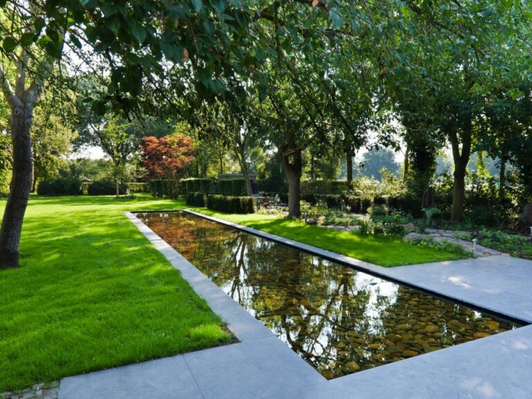 hovenier berkel-enschot project landschappelijke tuin met spiegelvijver